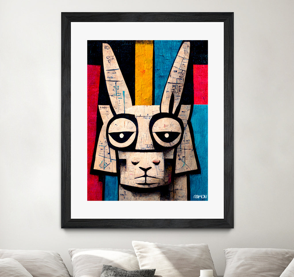 Einstain llama by Ramon Souza on GIANT ART - white digital painting