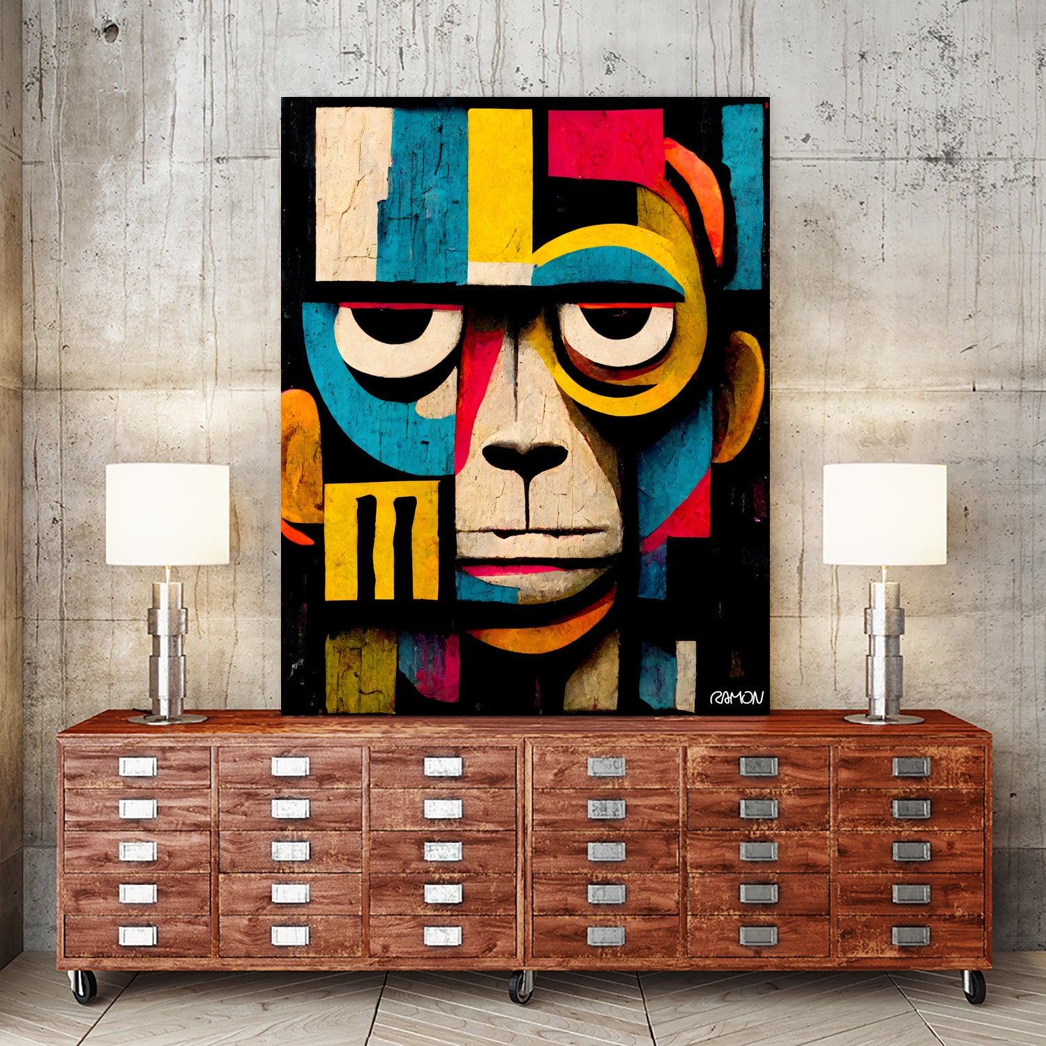 Abstract Art Monkey by Ramon Souza on GIANT ART - black digital painting