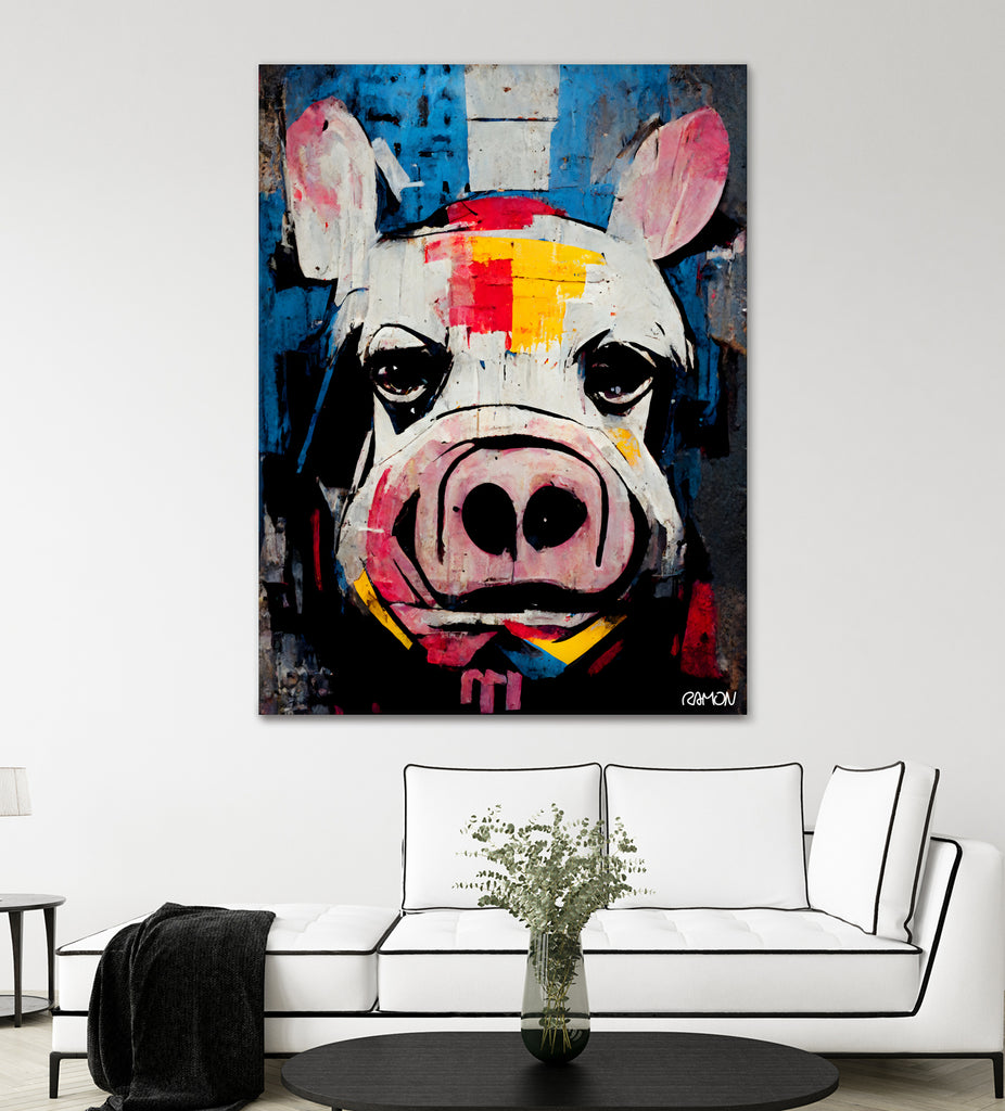 White Pig by Ramon Souza on GIANT ART - white digital painting