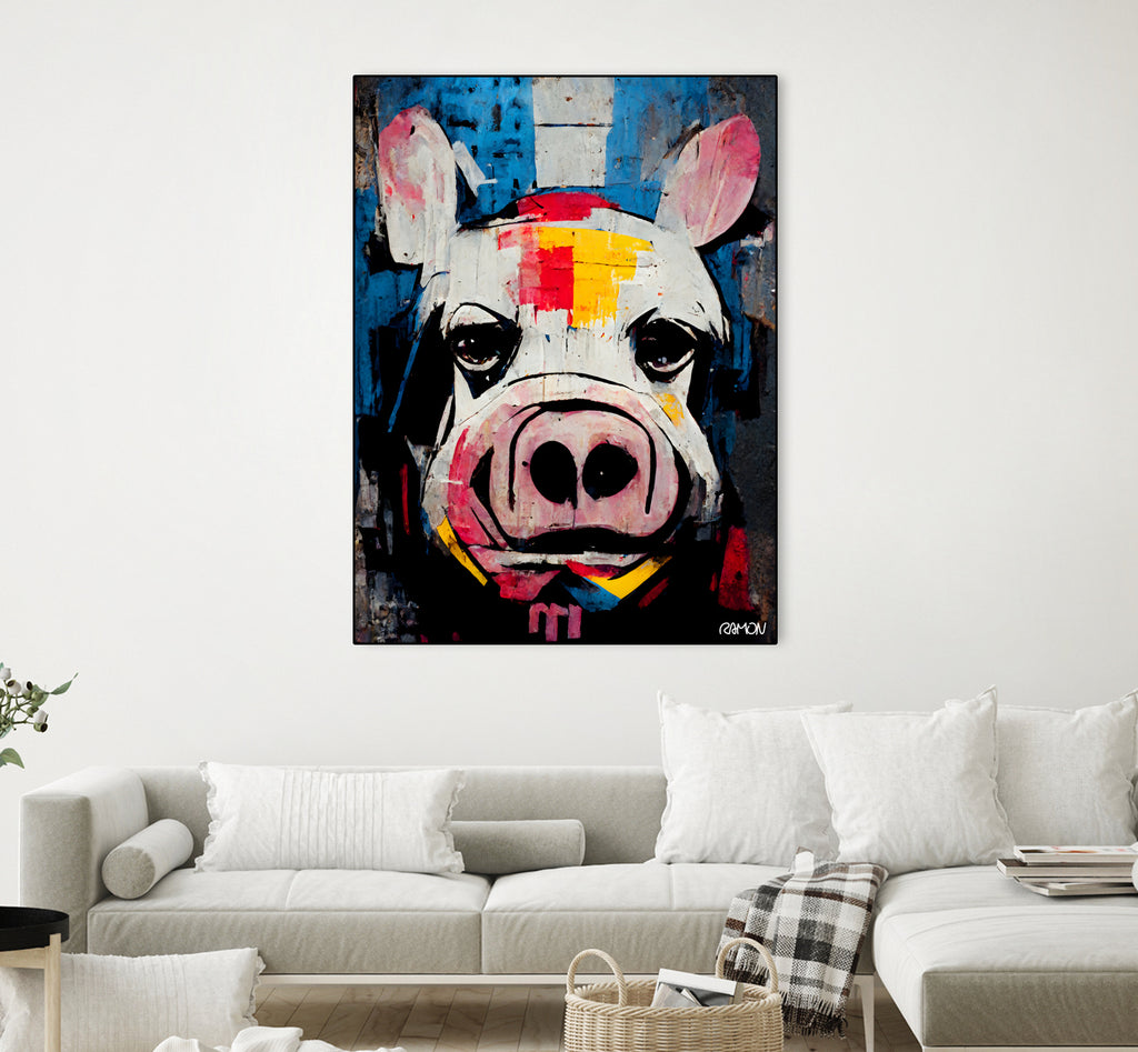 White Pig by Ramon Souza on GIANT ART - white digital painting