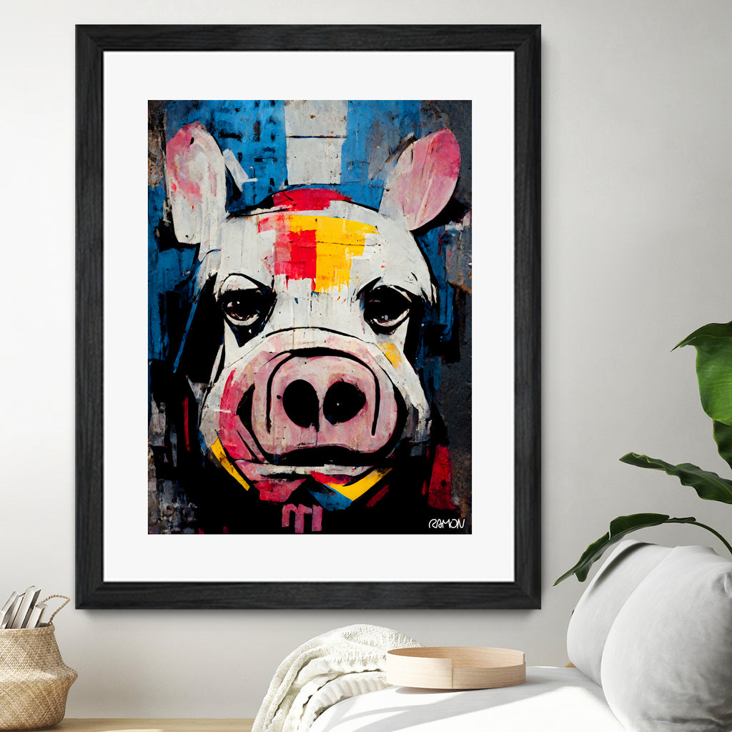 White Pig by Ramon Souza on GIANT ART - white digital painting