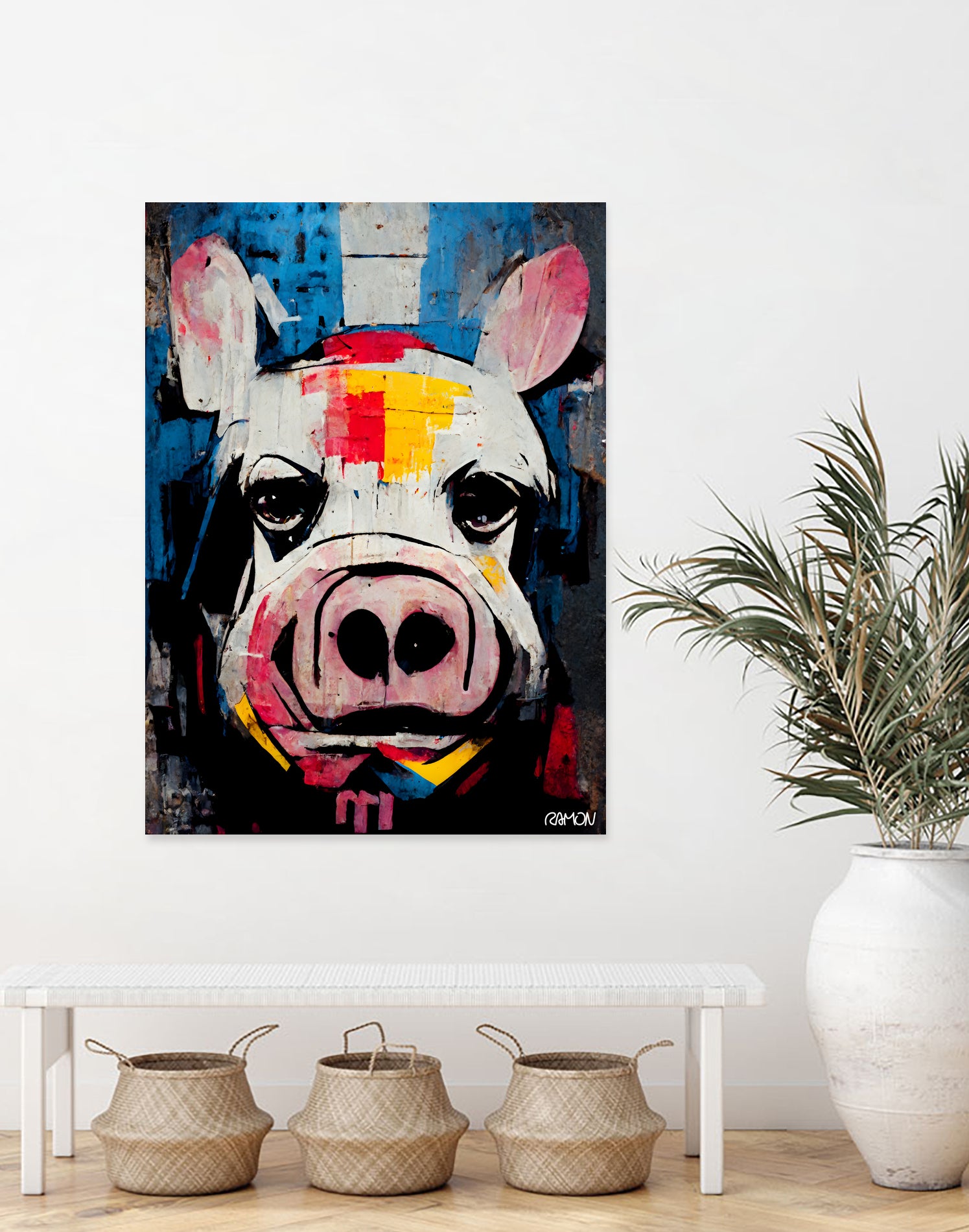White Pig by Ramon Souza on GIANT ART - white digital painting