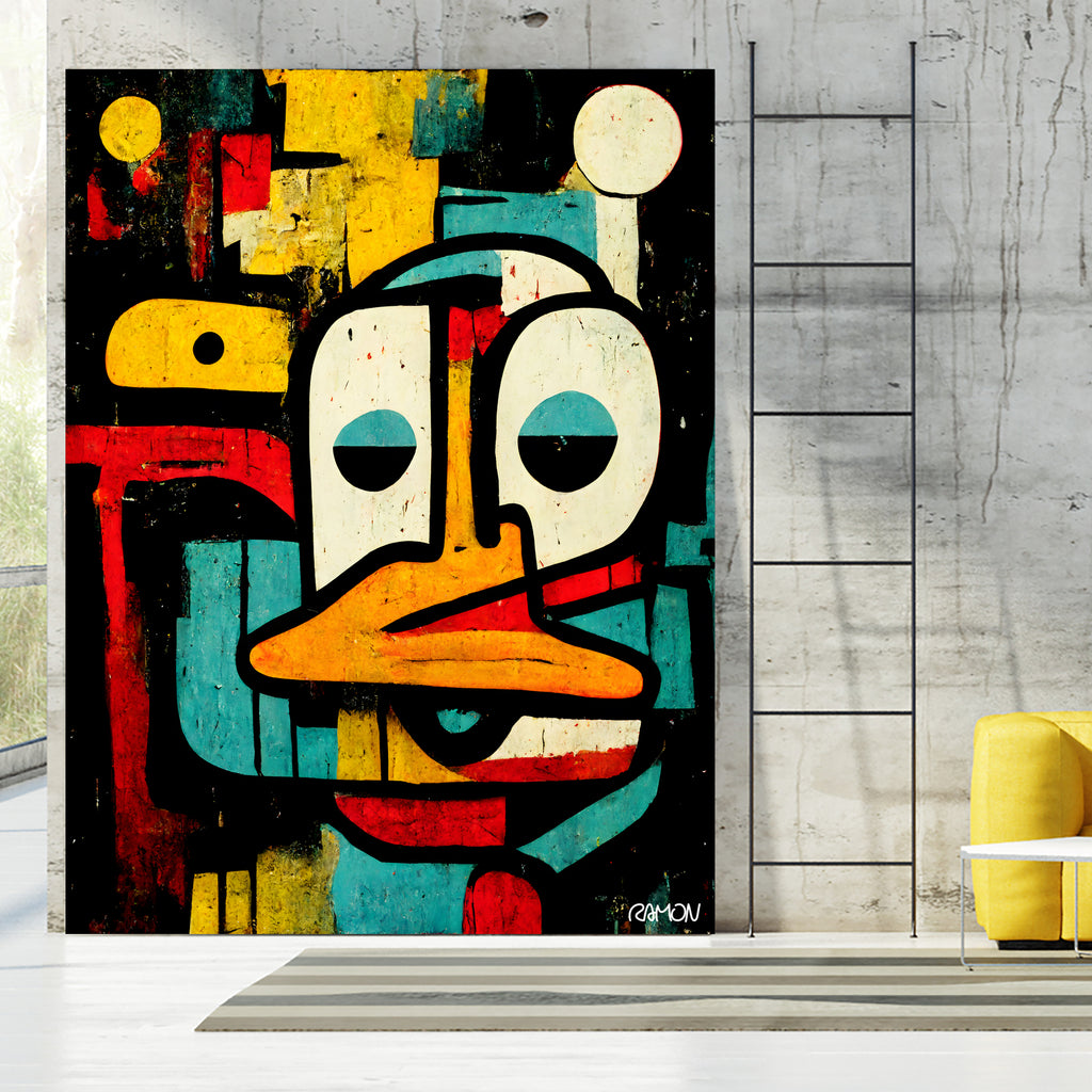 Alfred The Duck by Ramon Souza on GIANT ART - black digital painting