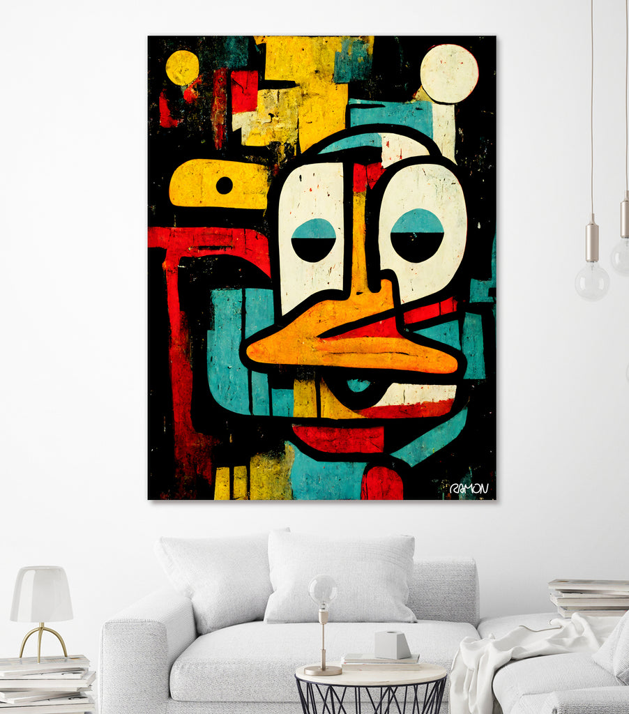 Alfred The Duck by Ramon Souza on GIANT ART - black digital painting