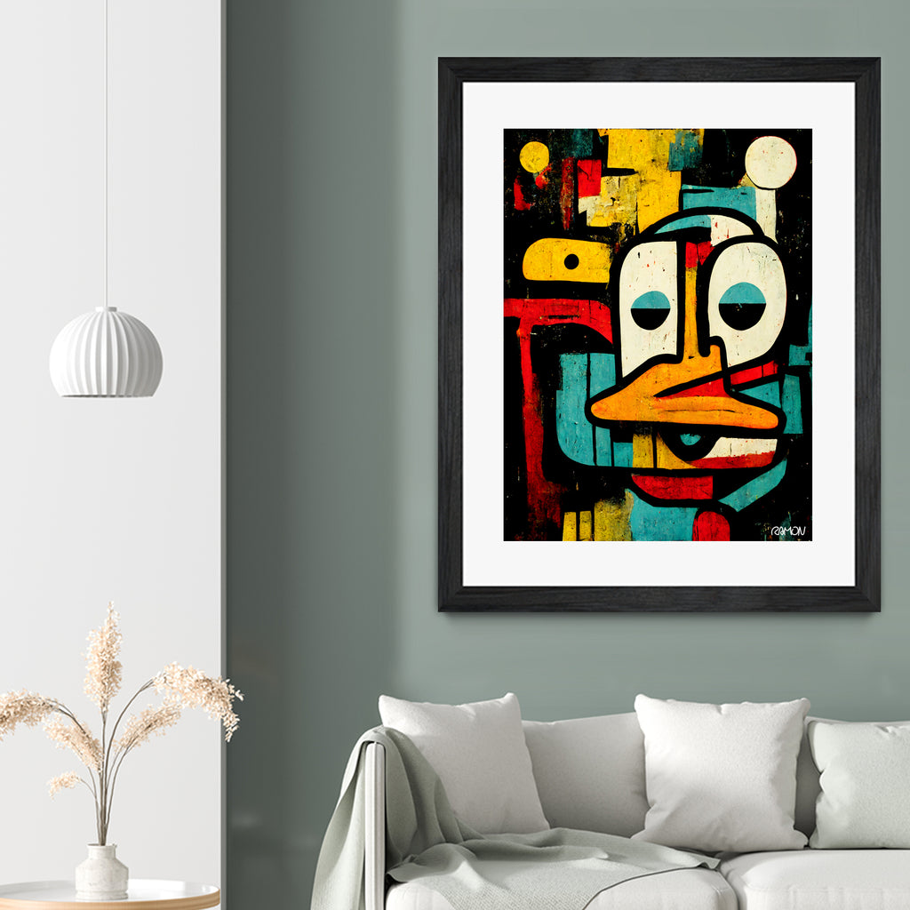 Alfred The Duck by Ramon Souza on GIANT ART - black digital painting