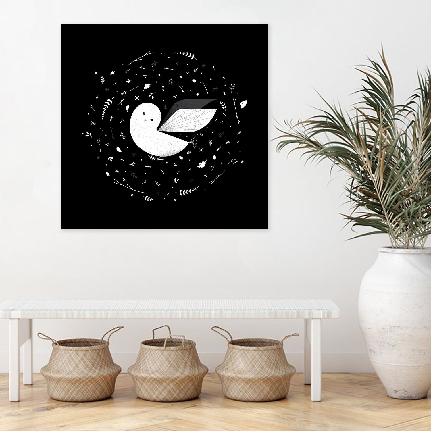 White Owl by Medina Krluch on GIANT ART - white vector illustration