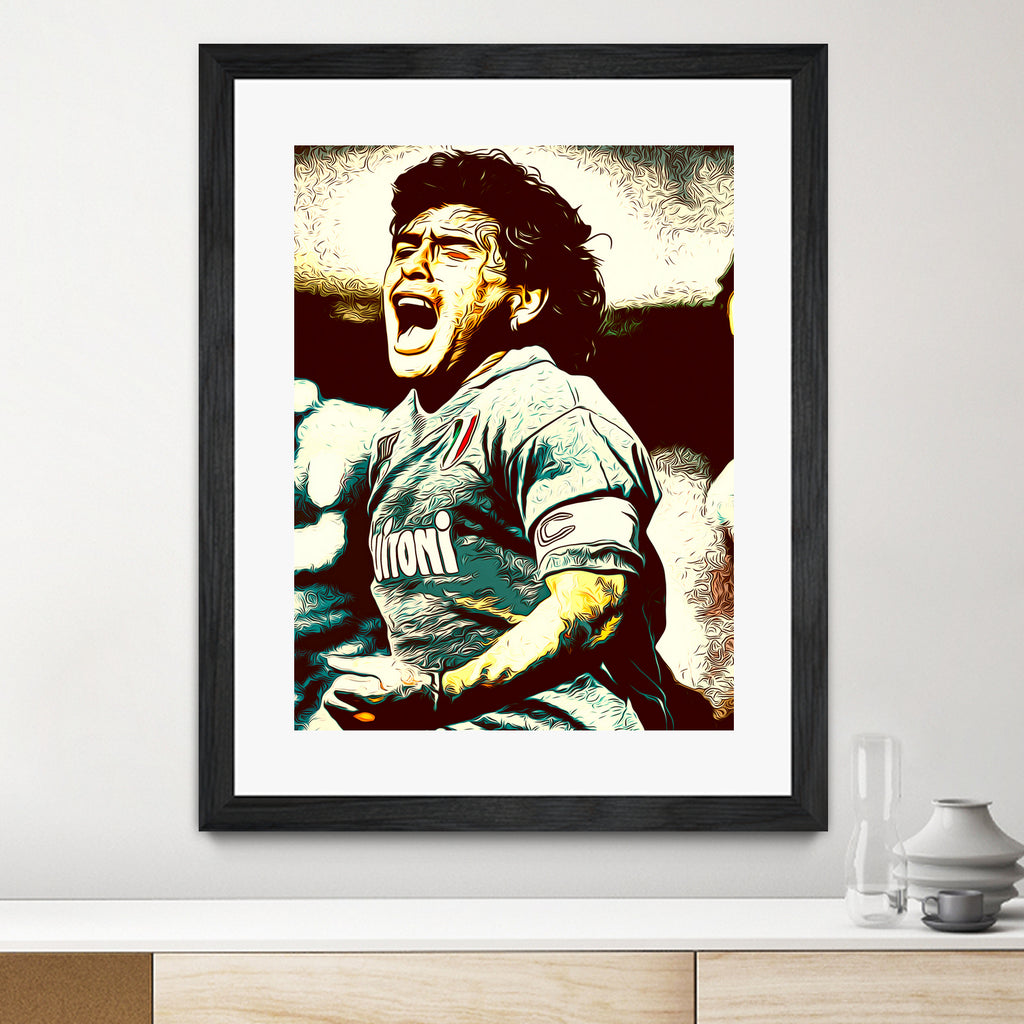 MARADONA SOCCER SPORT by MAX HARD on GIANT ART - orange vector illustration