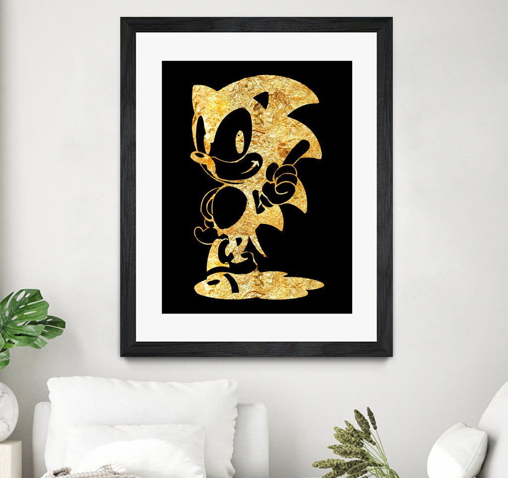 golden sonic by erjas saga on GIANT ART - black digital painting