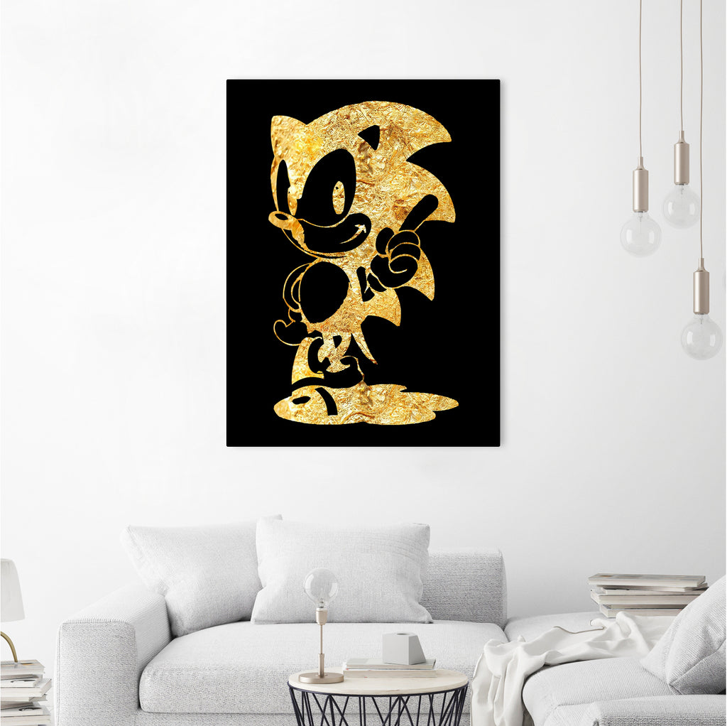 golden sonic by erjas saga on GIANT ART - black digital painting