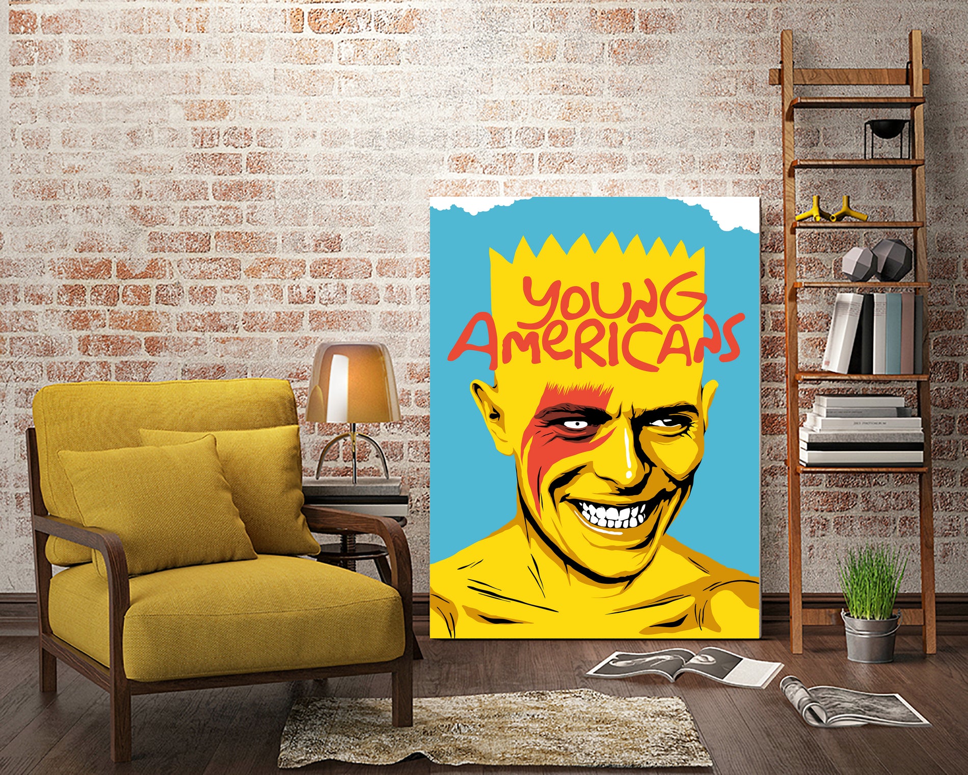 Young Americans by Bily Mariano da Luz on GIANT ART - blue digital drawing