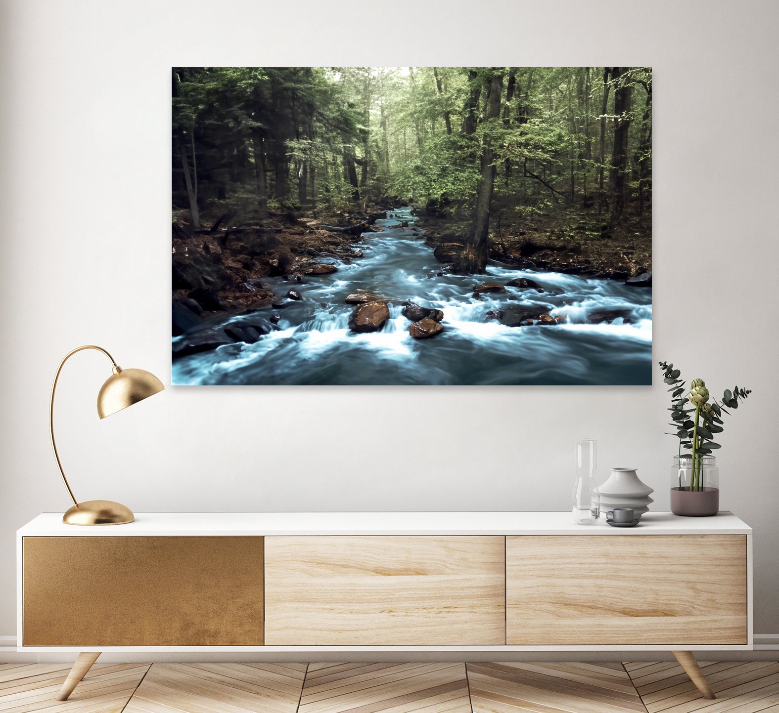 River through the Woods by William Cuccio on GIANT ART - green photo illustration