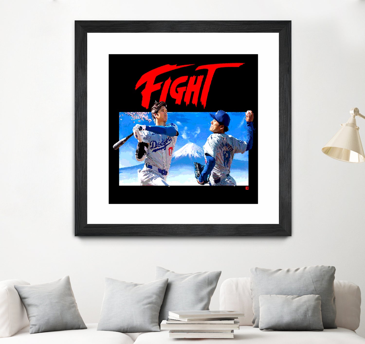 16-bit Fighters by Claudia Labarca on GIANT ART - blue digital painting