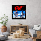 16-bit Fighters by Claudia Labarca on GIANT ART - blue digital painting