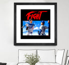 16-bit Fighters by Claudia Labarca on GIANT ART - blue digital painting