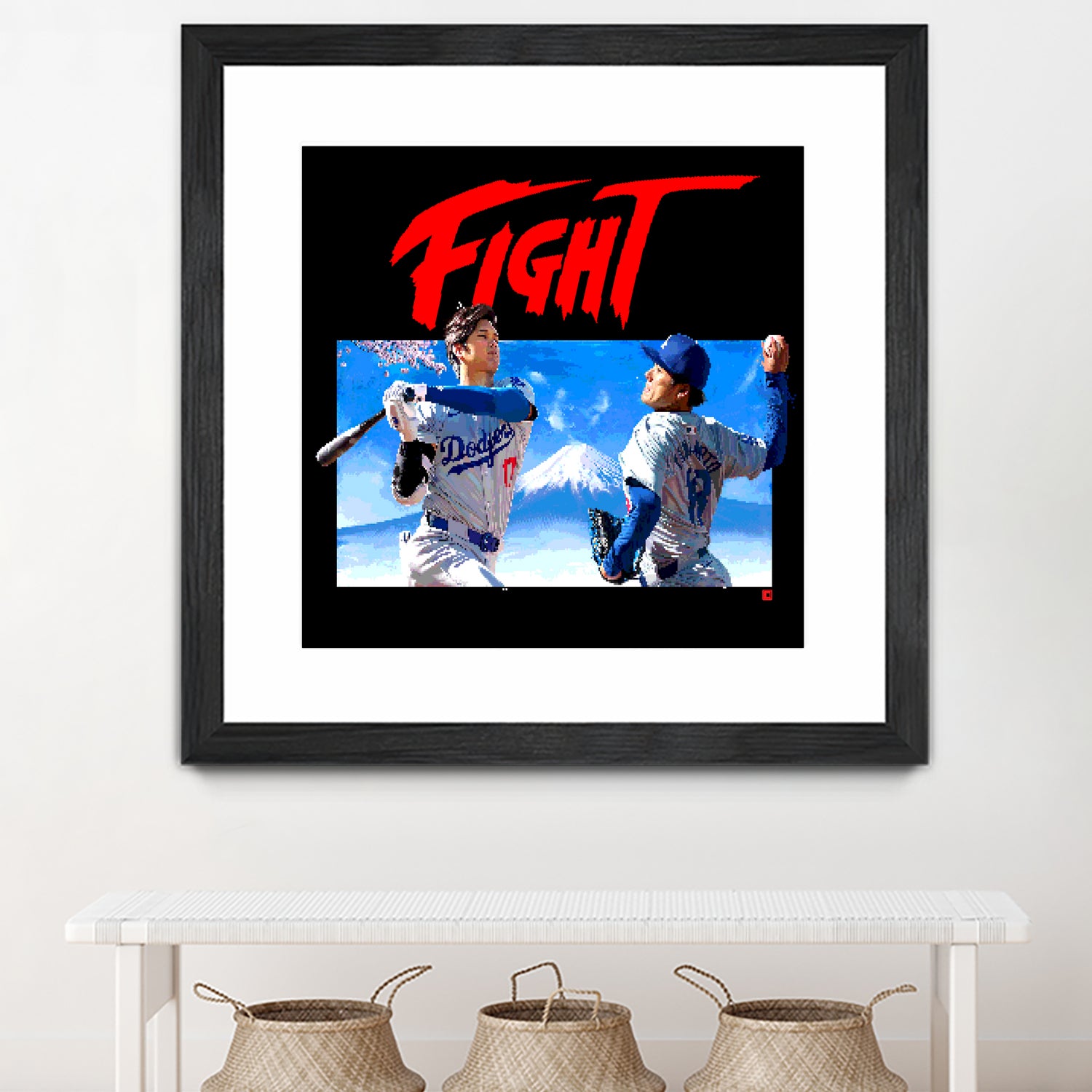 16-bit Fighters by Claudia Labarca on GIANT ART - blue digital painting