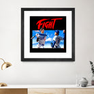 16-bit Fighters by Claudia Labarca on GIANT ART - blue digital painting