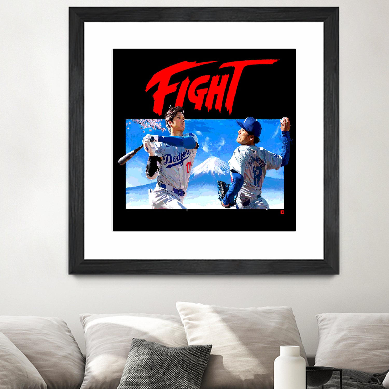 16-bit Fighters by Claudia Labarca on GIANT ART - blue digital painting