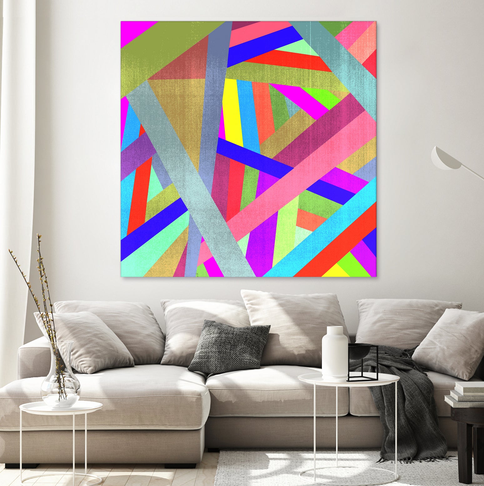 STRIPES II by Anthony Foronda on GIANT ART - pink vector illustration