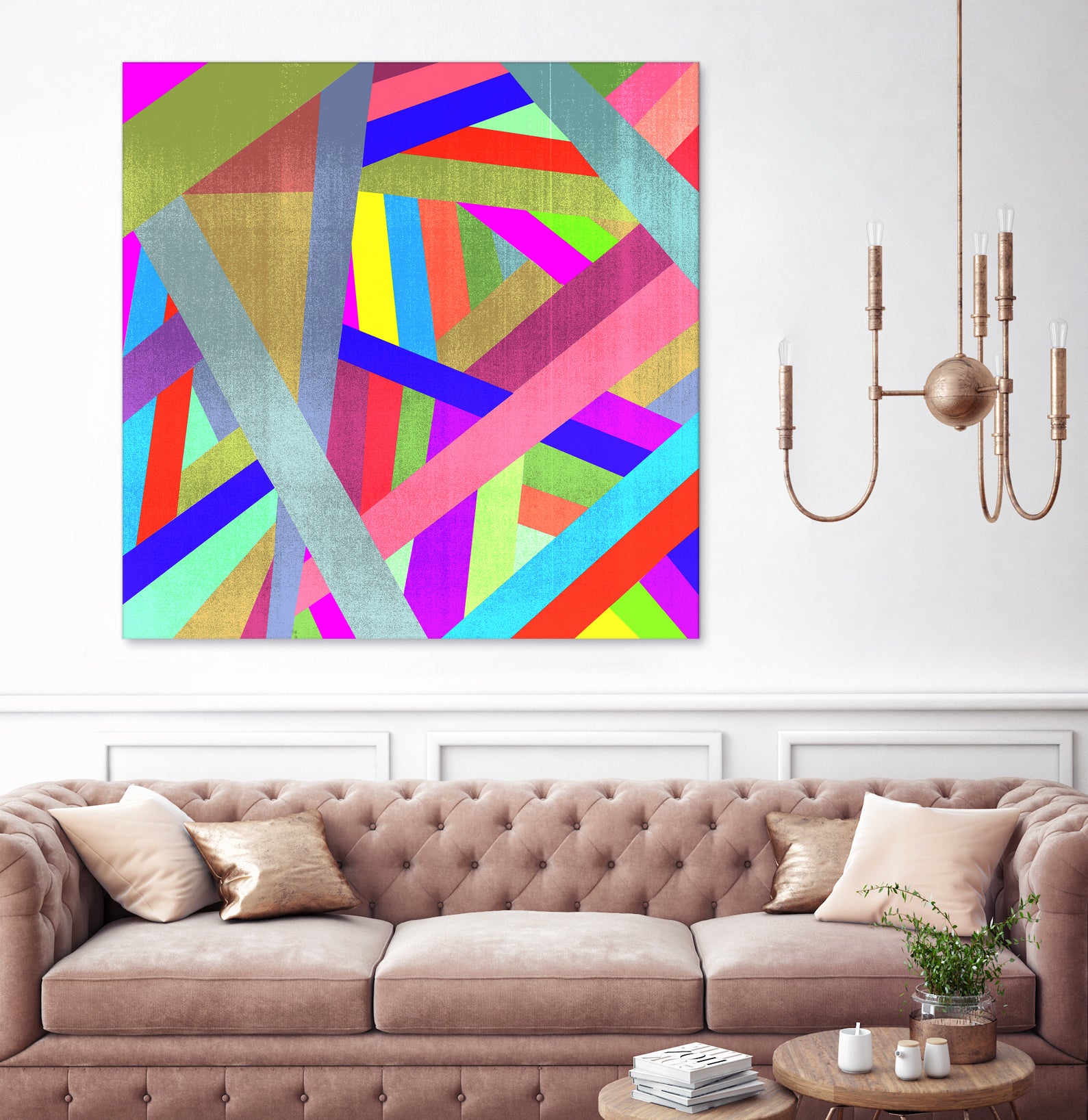 STRIPES II by Anthony Foronda on GIANT ART - pink vector illustration