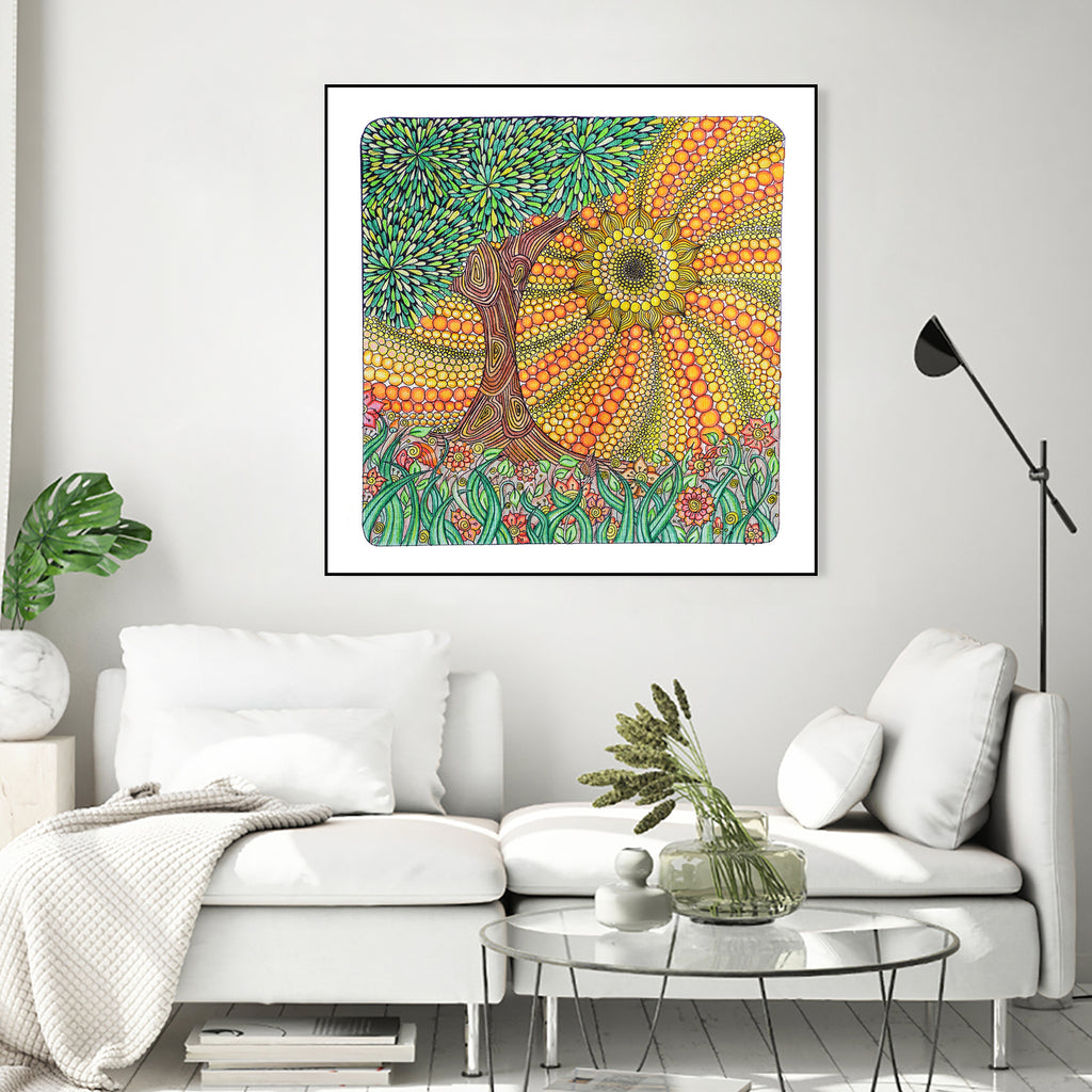 Sunny day by Ranka Stevic on GIANT ART - orange mixed media