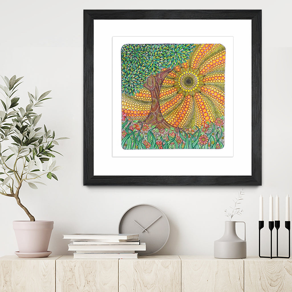 Sunny day by Ranka Stevic on GIANT ART - orange mixed media