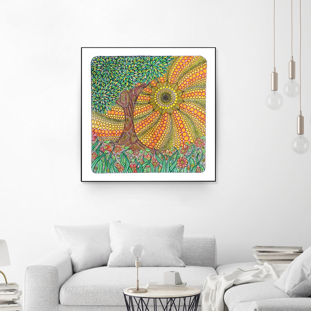 Sunny day by Ranka Stevic on GIANT ART - orange mixed media