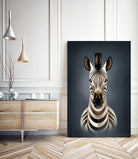 Zebra II by Dieter Braun on GIANT ART - blue digital painting