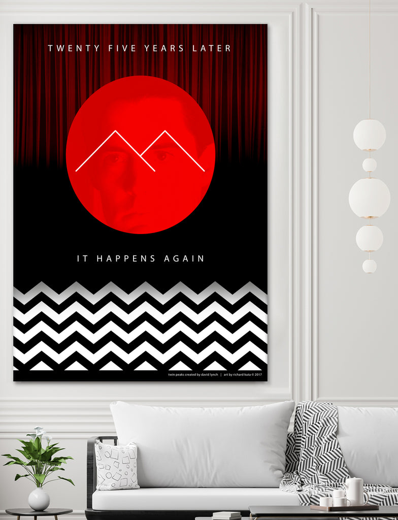 Twin Peaks (detailed) by Richard Kuta on GIANT ART - white digital drawing