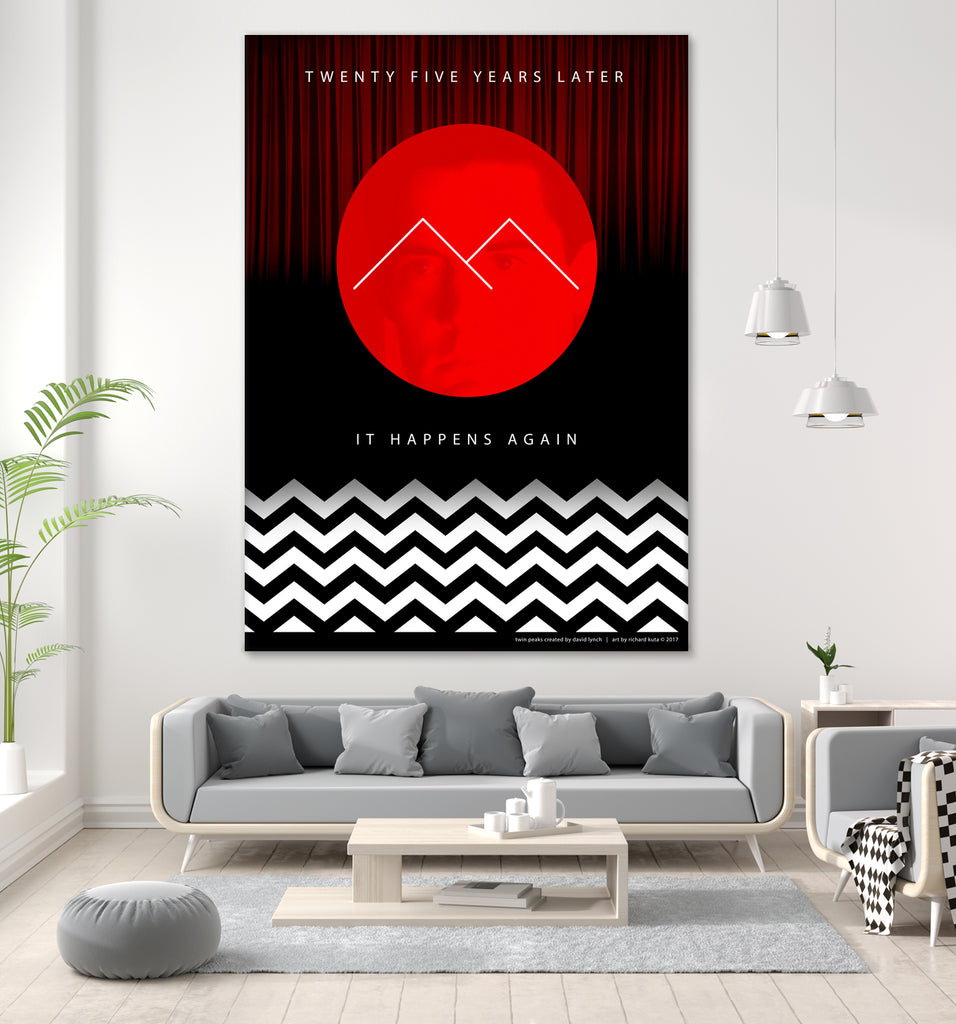 Twin Peaks (detailed) by Richard Kuta on GIANT ART - white digital drawing