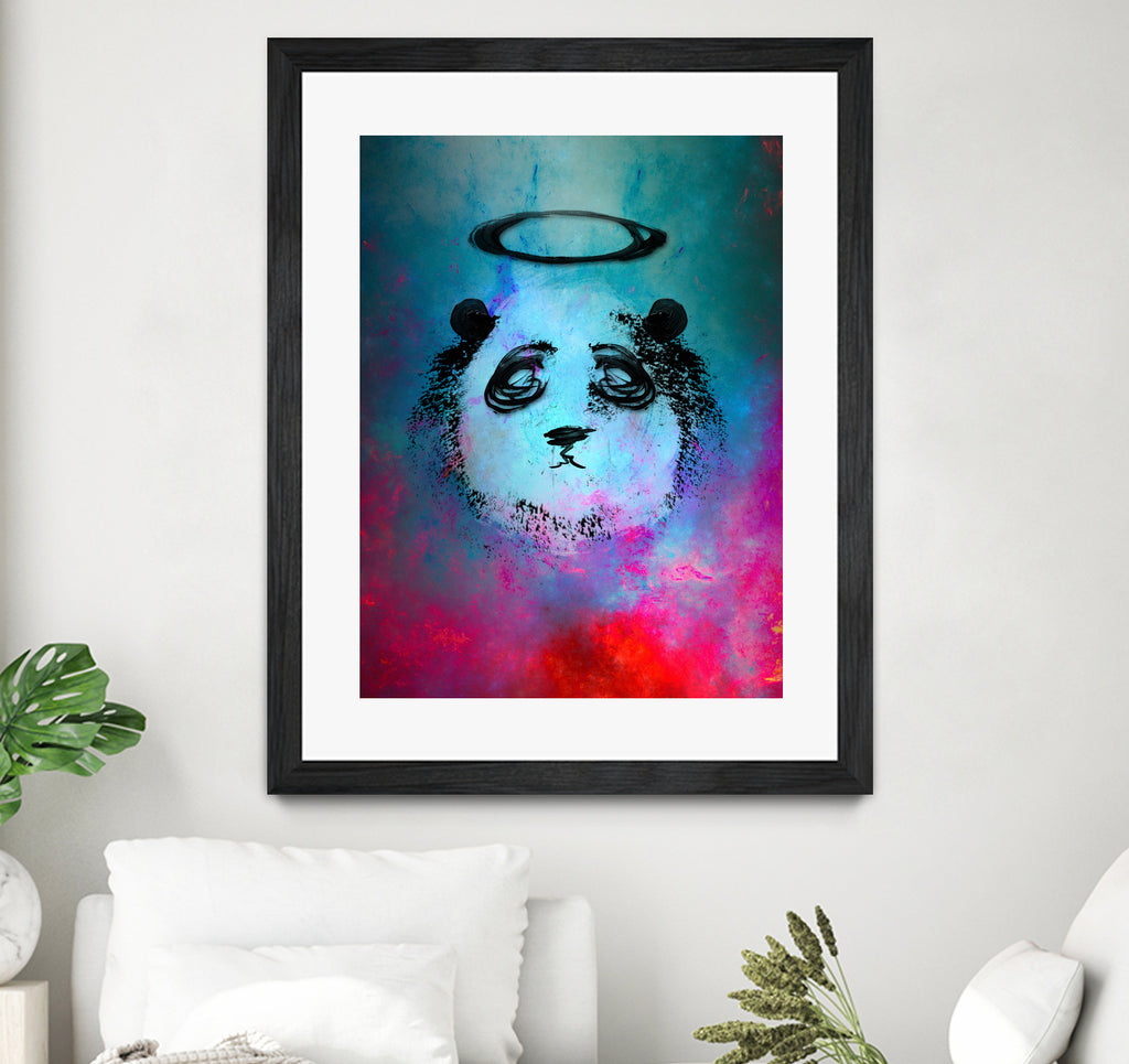 Halo Panda by Nikhil Shinde on GIANT ART - blue digital painting