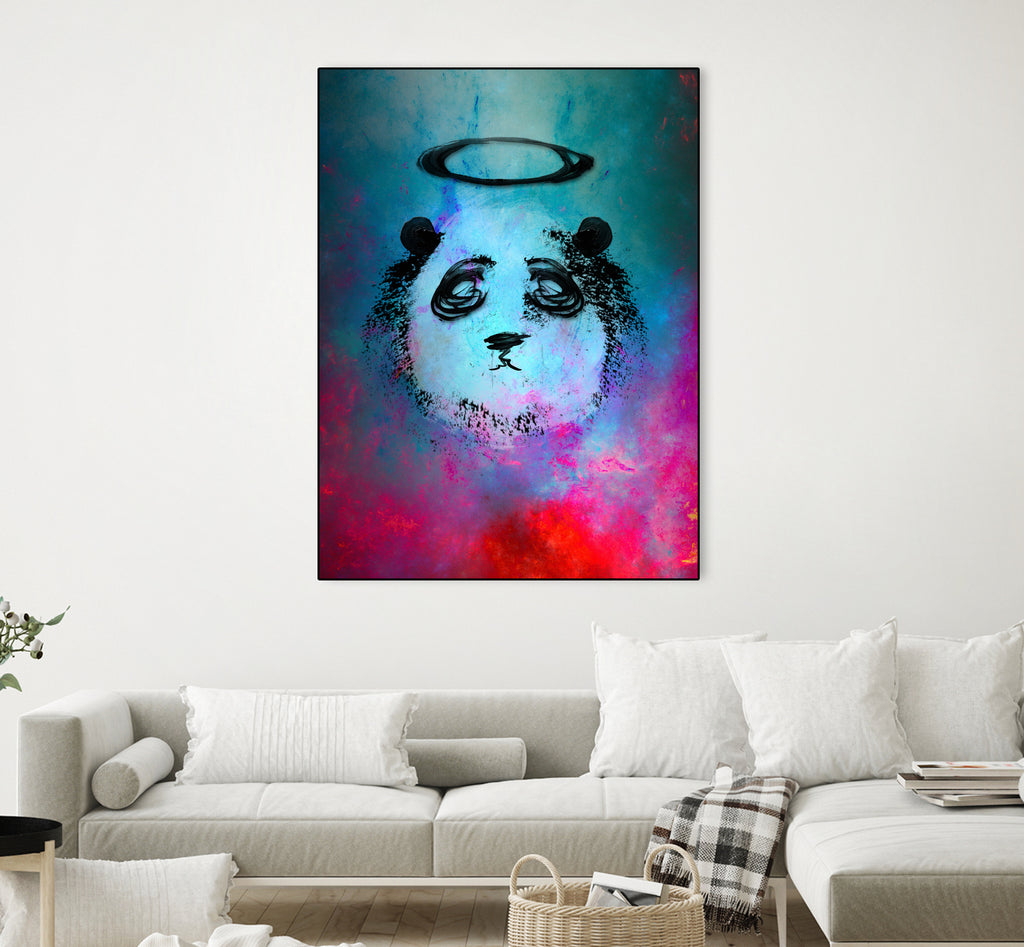 Halo Panda by Nikhil Shinde on GIANT ART - blue digital painting