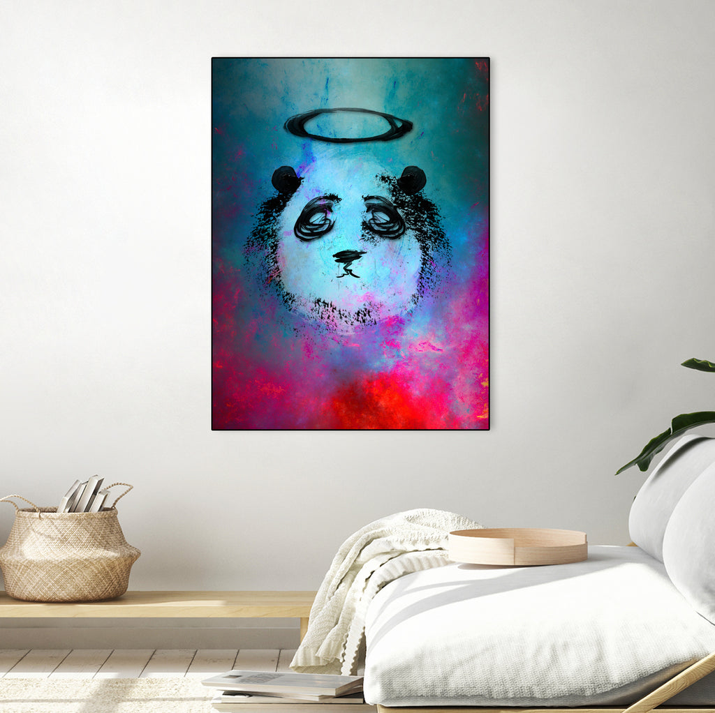 Halo Panda by Nikhil Shinde on GIANT ART - blue digital painting