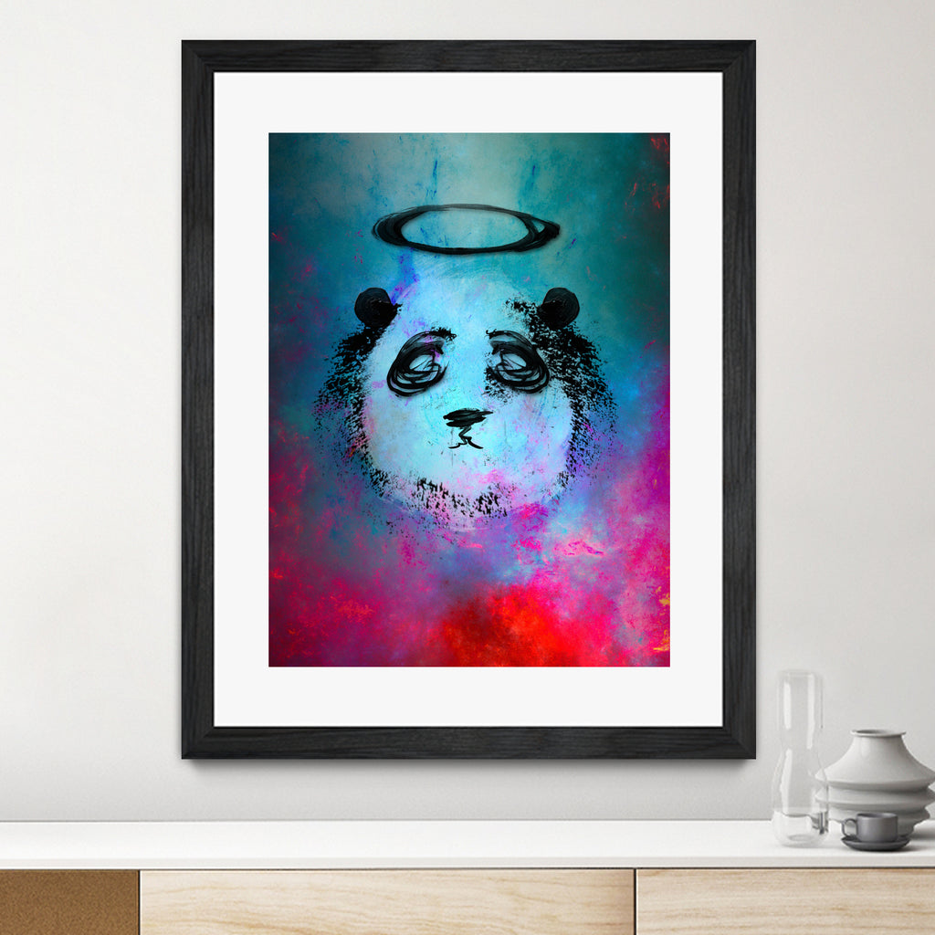 Halo Panda by Nikhil Shinde on GIANT ART - blue digital painting