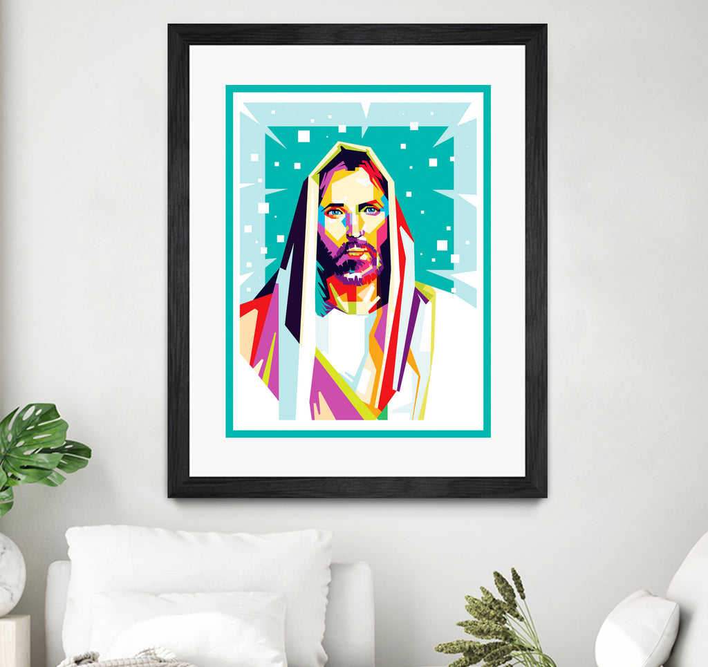 Jesus Christ in WPAP art by Riweldo Sayuna on GIANT ART - blue character design