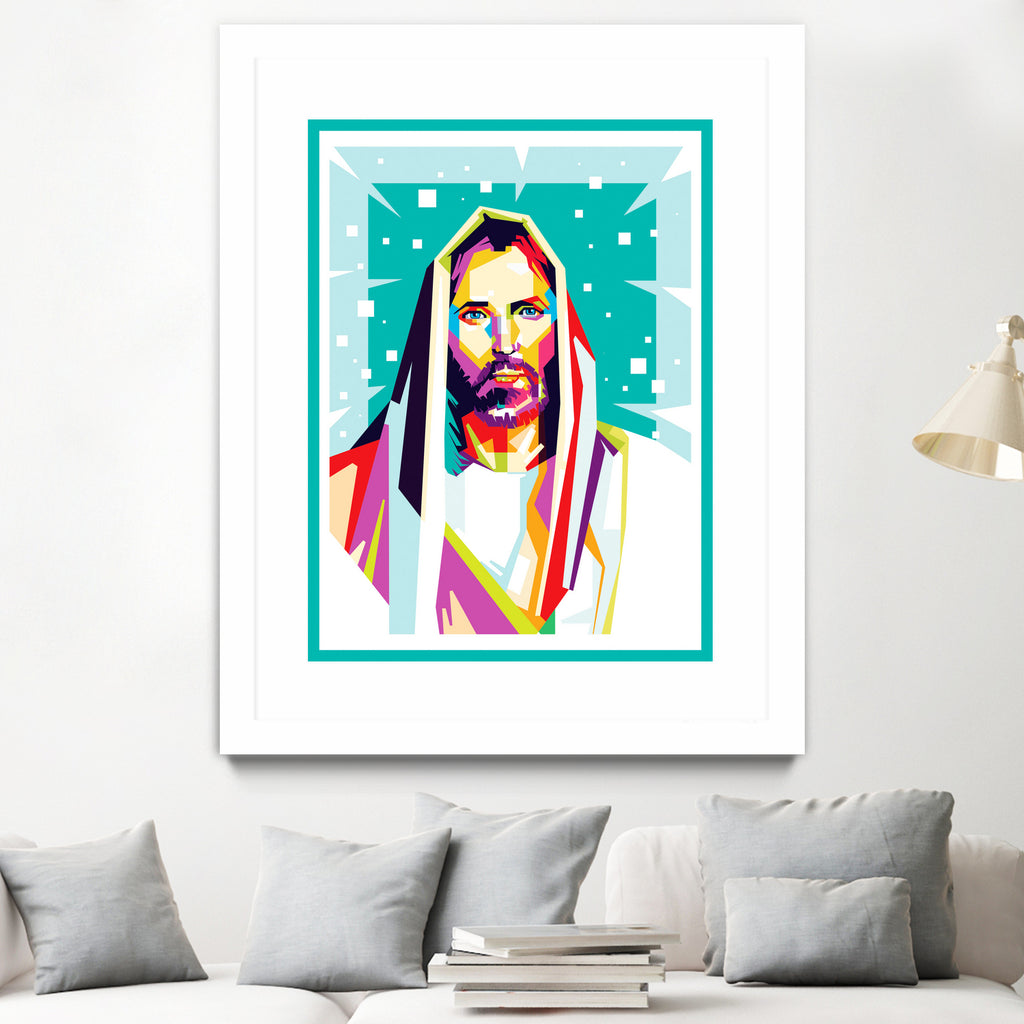 Jesus Christ in WPAP art by Riweldo Sayuna on GIANT ART - blue character design