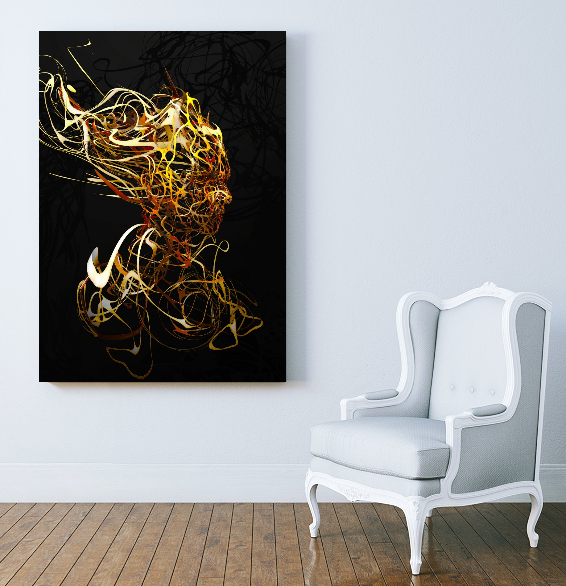 Abstract Portrait by murtaza saeed on GIANT ART - black 3d art