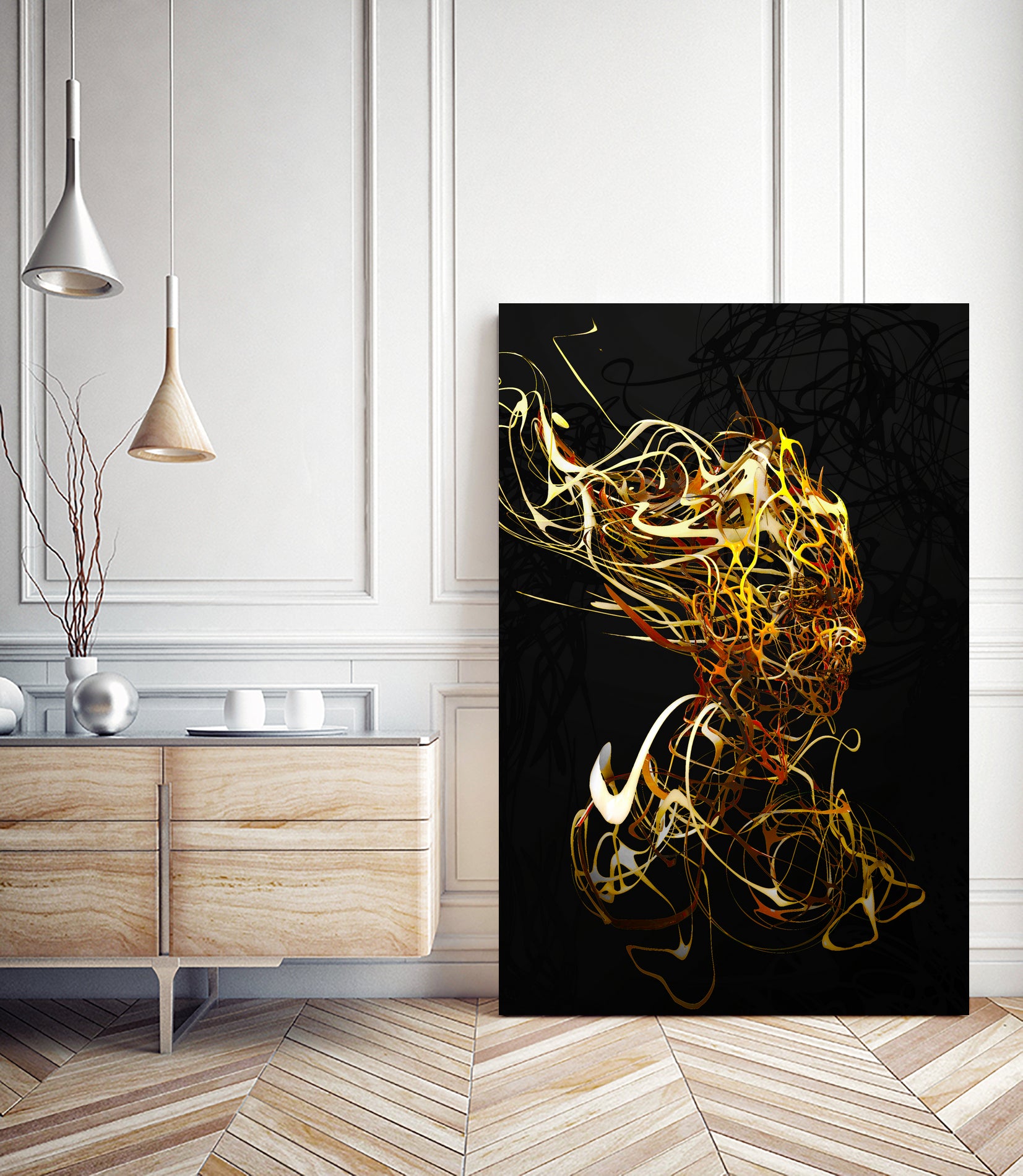 Abstract Portrait by murtaza saeed on GIANT ART - black 3d art