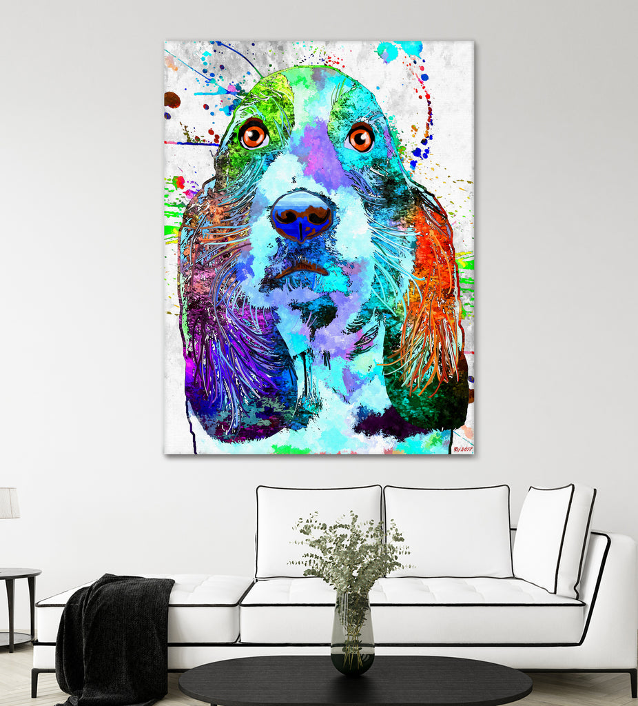 Basset Hound by Daniel Janda on GIANT ART - black digital painting