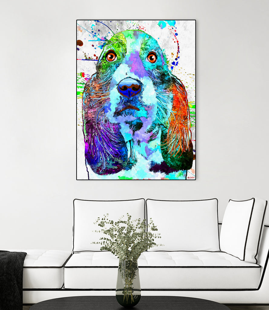 Basset Hound by Daniel Janda on GIANT ART - black digital painting