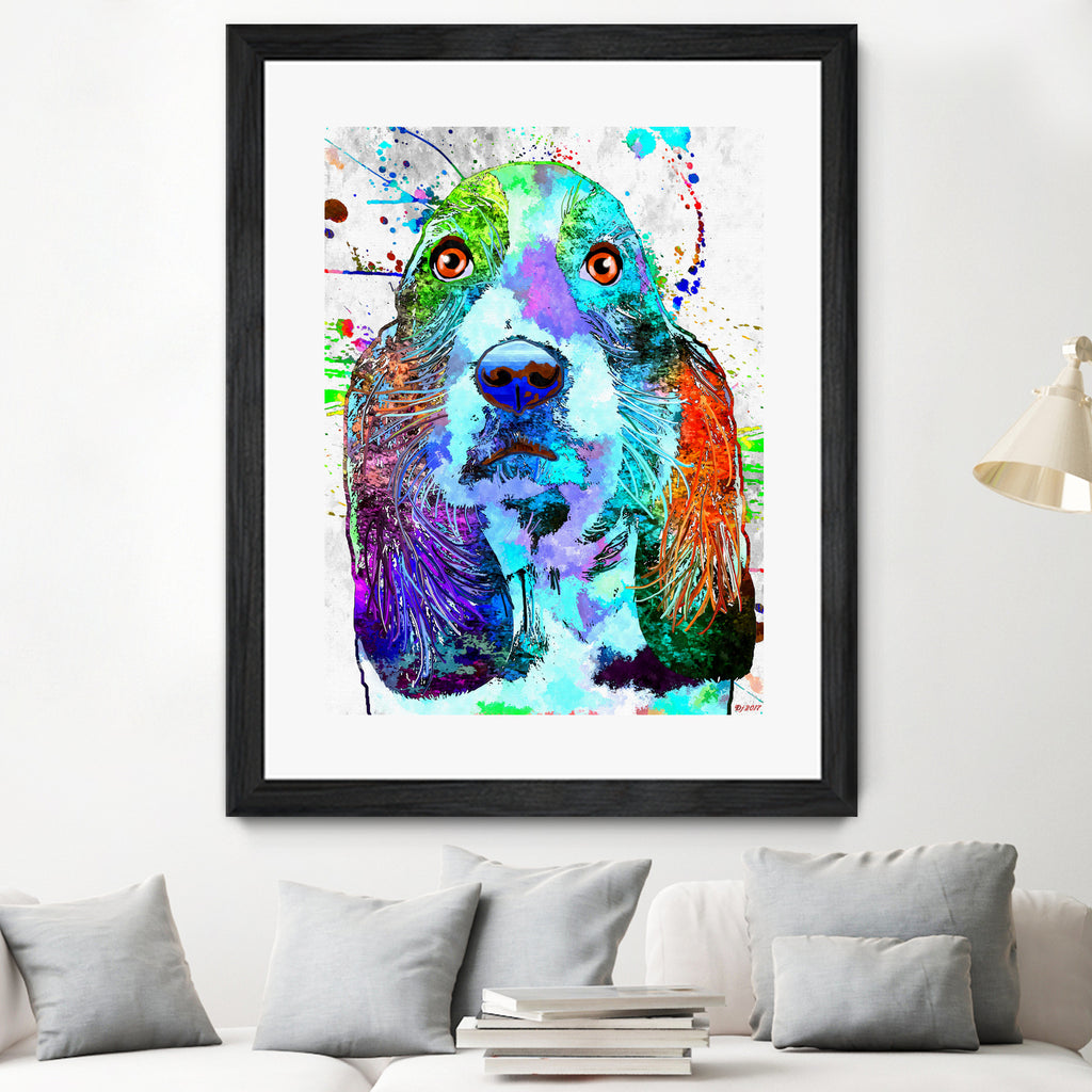 Basset Hound by Daniel Janda on GIANT ART - black digital painting