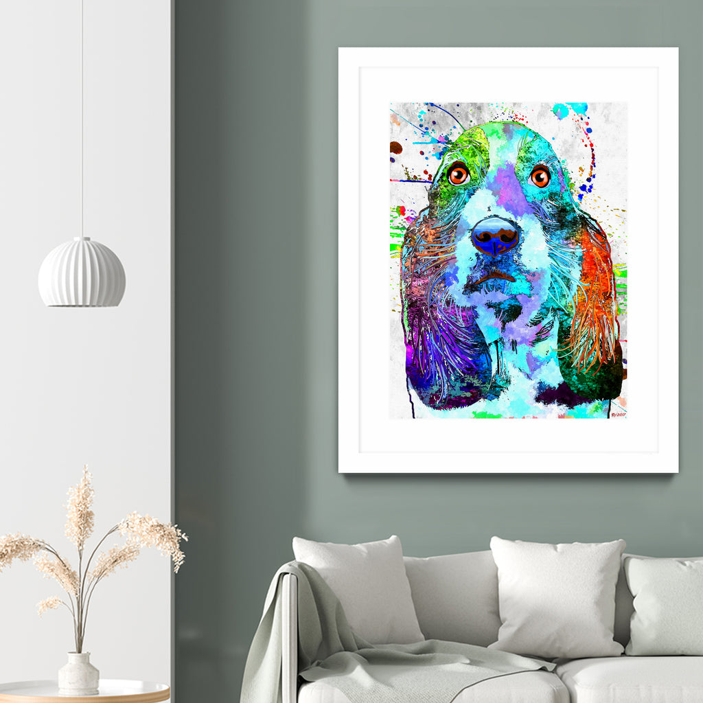 Basset Hound by Daniel Janda on GIANT ART - black digital painting