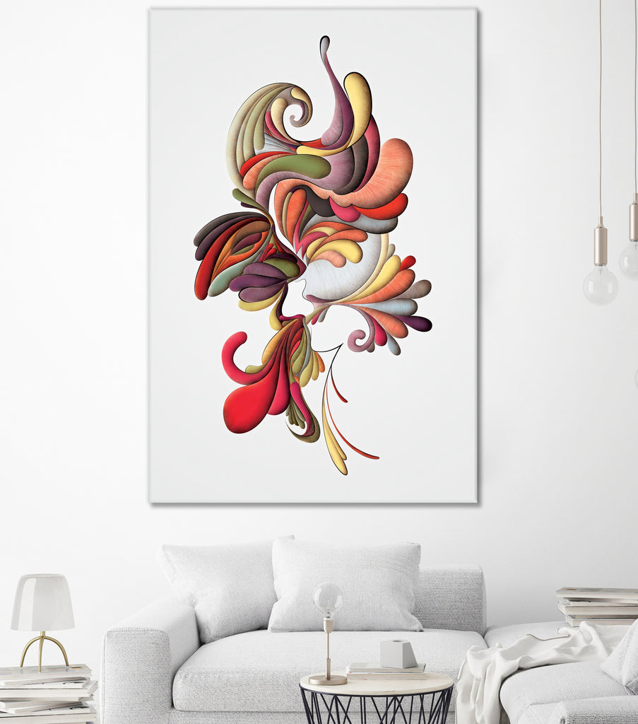 Il Bacio #1 by Luca Pontarelli on GIANT ART - fuchsia vector illustration