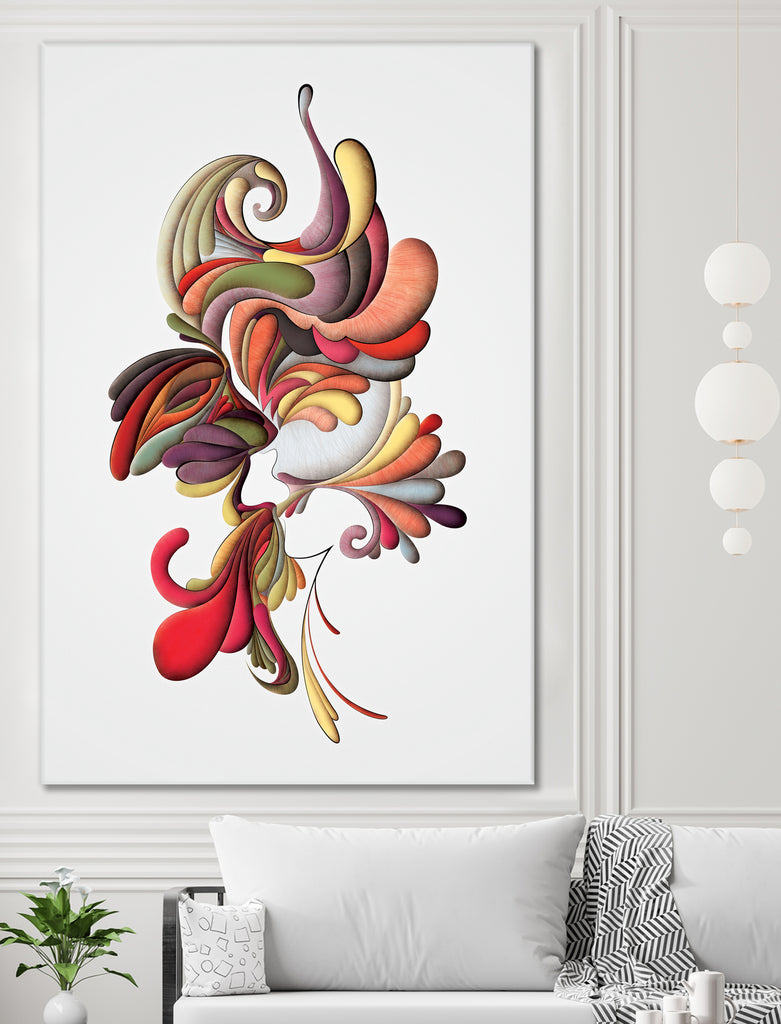 Il Bacio #1 by Luca Pontarelli on GIANT ART - fuchsia vector illustration