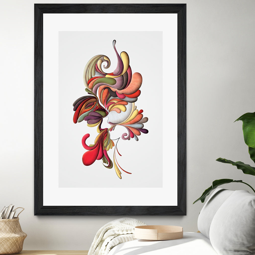 Il Bacio #1 by Luca Pontarelli on GIANT ART - fuchsia vector illustration