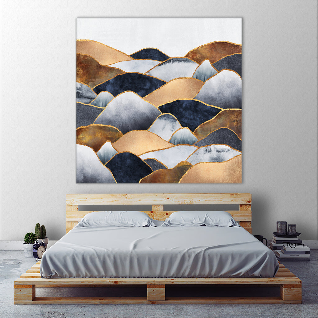 Hills 2 by Elisabeth Fredriksson on GIANT ART - blue digital painting