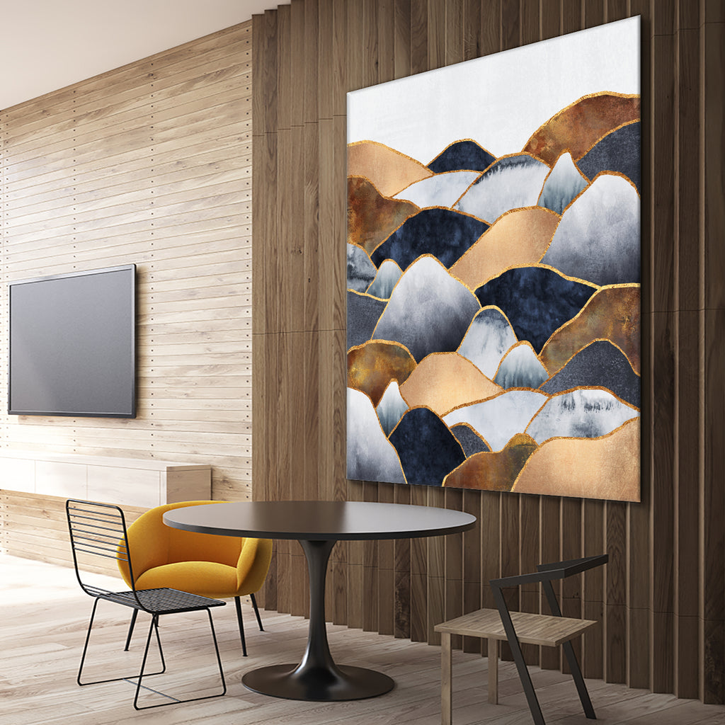 Hills 2 by Elisabeth Fredriksson on GIANT ART - blue digital painting