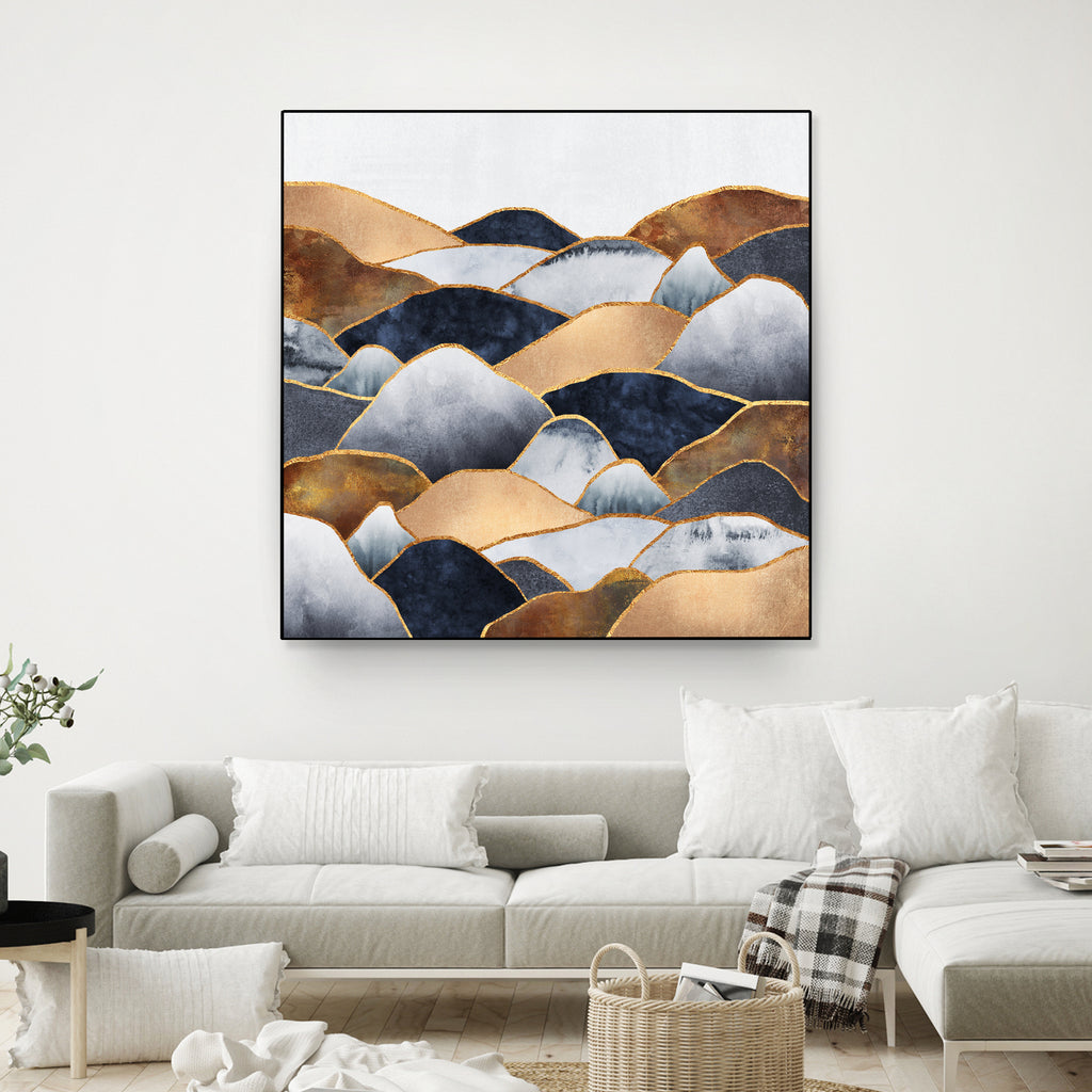 Hills 2 by Elisabeth Fredriksson on GIANT ART - blue digital painting