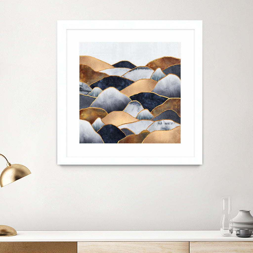 Hills 2 by Elisabeth Fredriksson on GIANT ART - blue digital painting