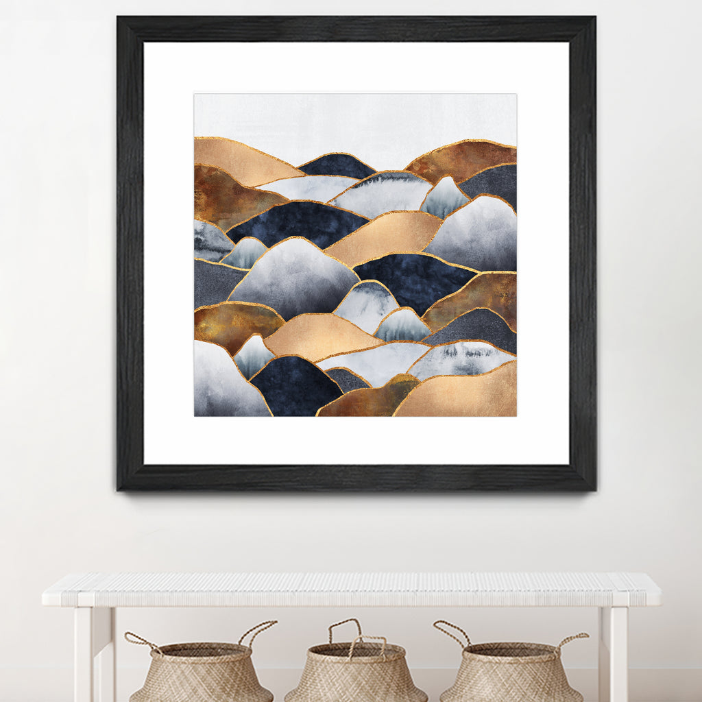 Hills 2 by Elisabeth Fredriksson on GIANT ART - blue digital painting