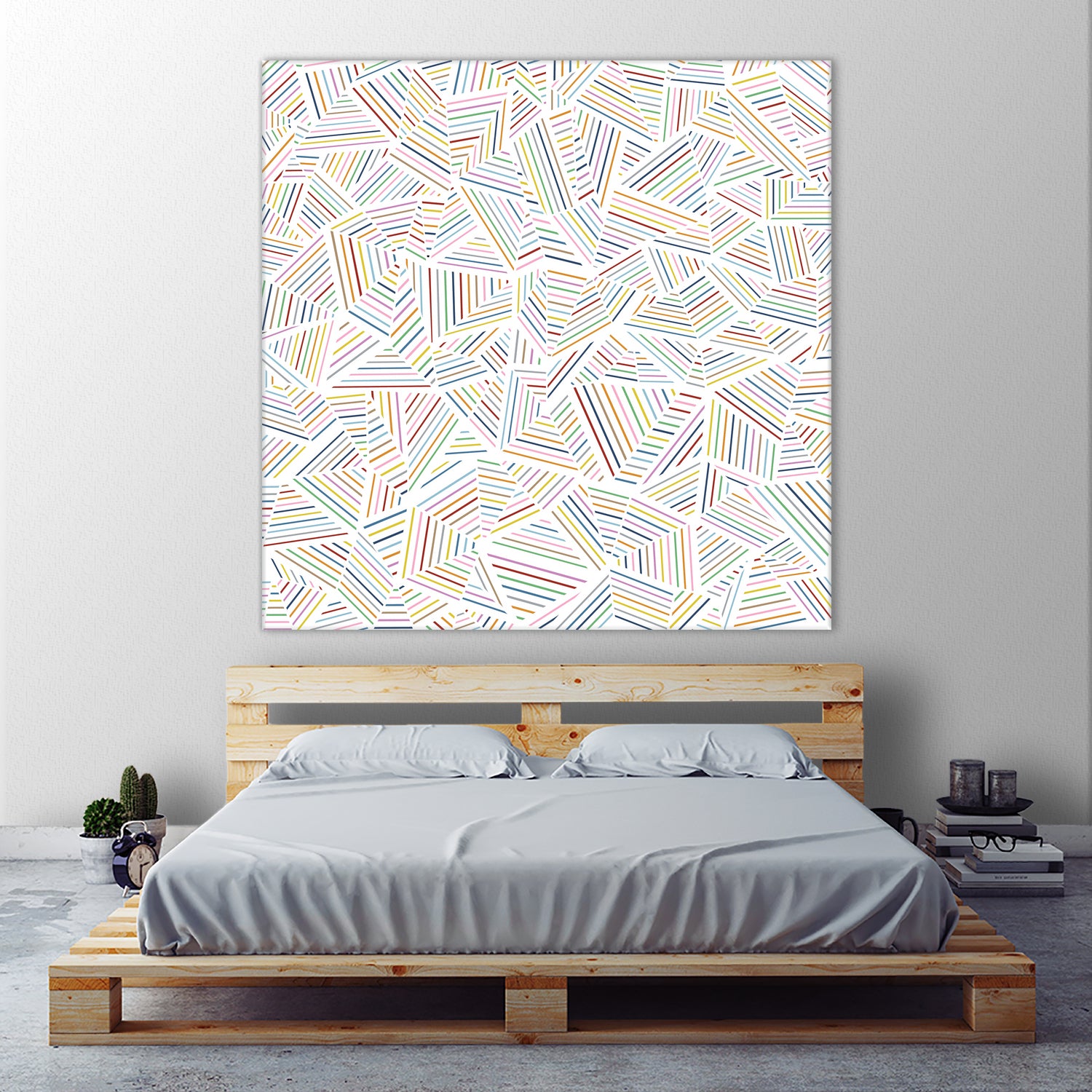 Ab Linear Rainbow by Emeline Tate-Robertson on GIANT ART - white digital painting